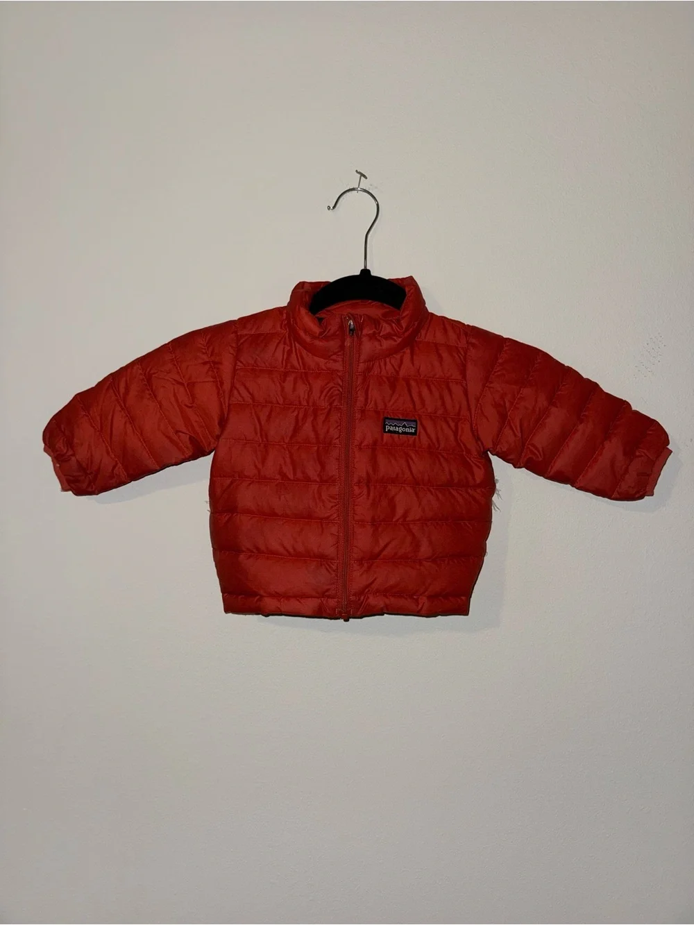 Patagonia Orange-Red Baby Puffer Jacket